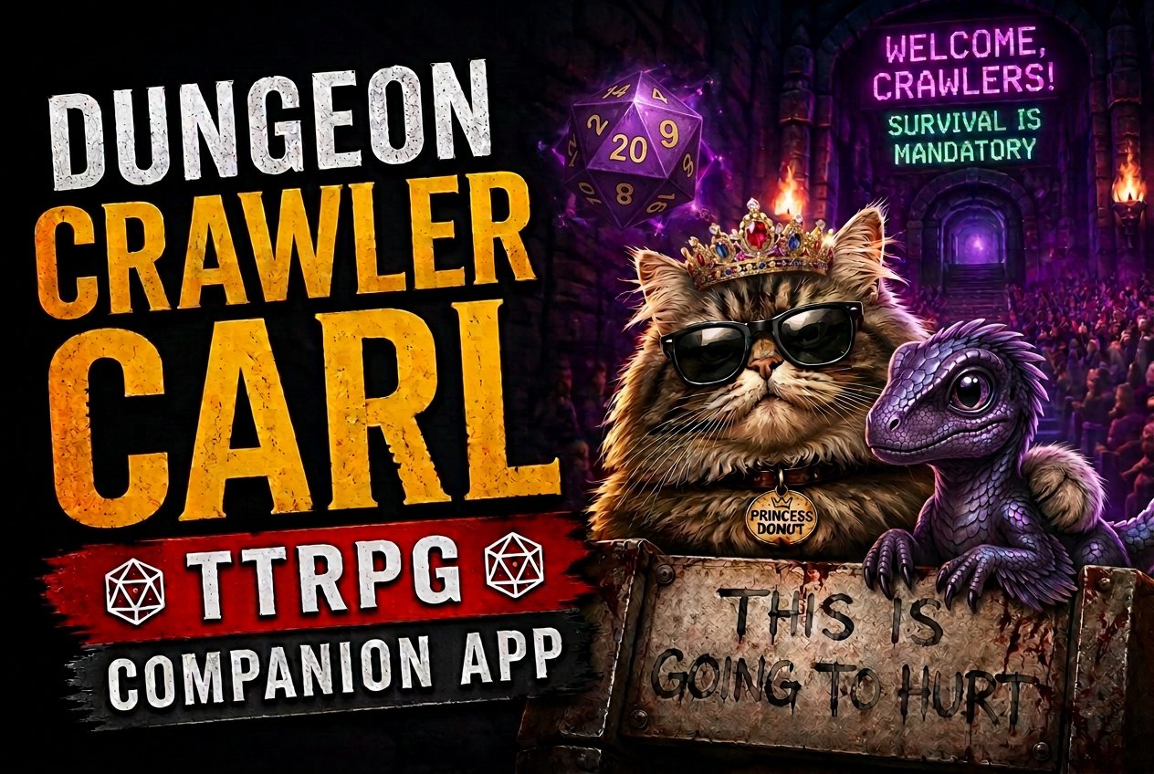 Dungeon Crawler Carl TTRPG companion app banner